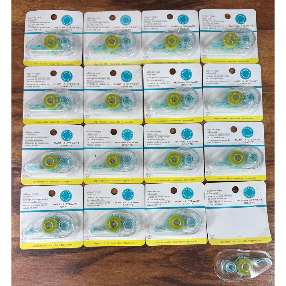 Lot of 16 Martha Stewart Crafts Adhesive Tape Roller Refills